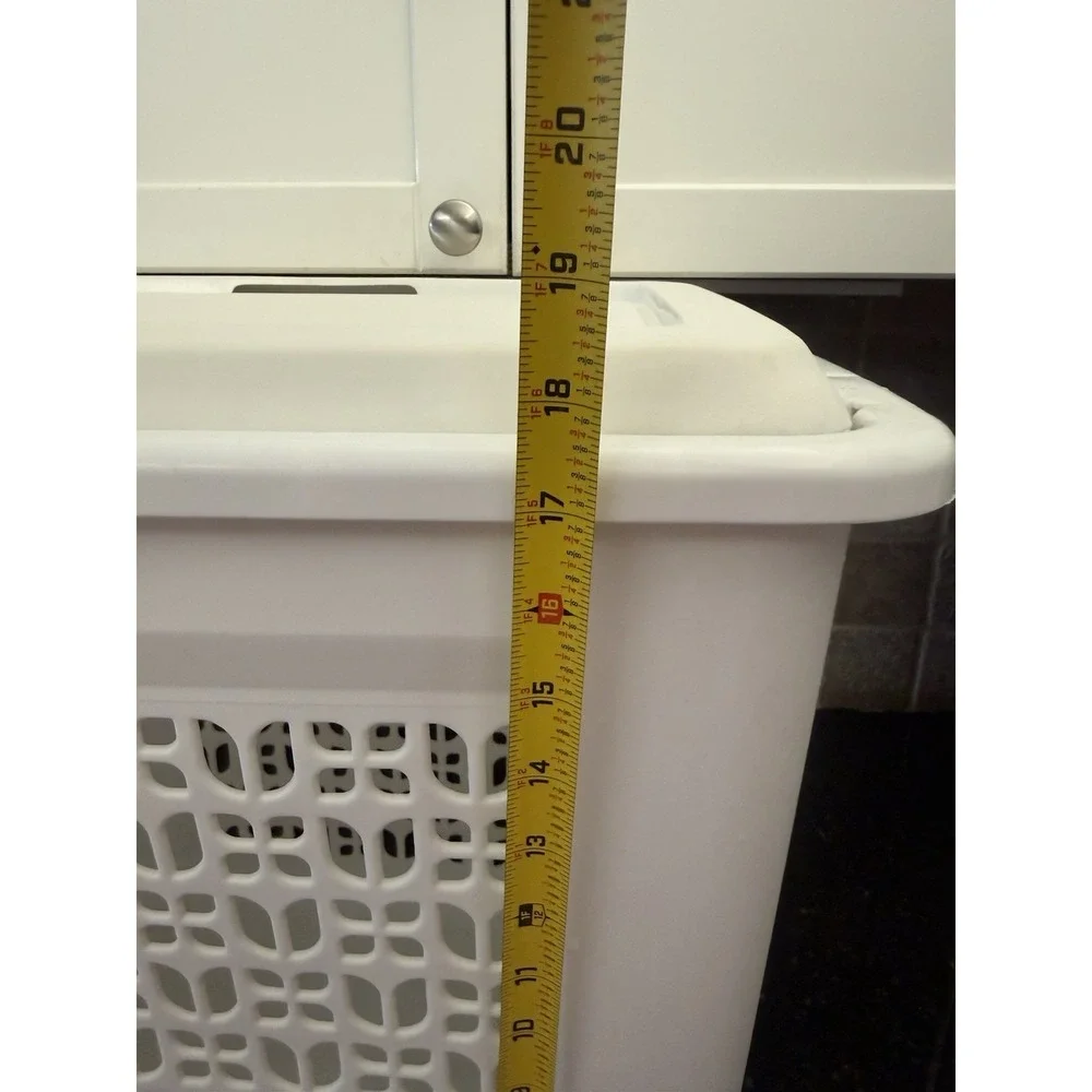 Vintage Laundry Hamper Basket with Lid Tulip Floral Rubbermaid 2787